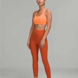 Orange Double Line Align Leggings